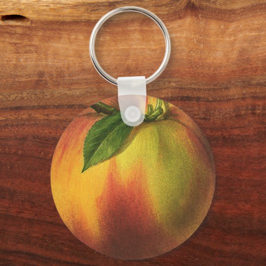 ヴィンテージ果実熟オーガニック桃 キーホルダー (裏面)