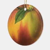 ヴィンテージ果実熟オーガニック桃 セラミックオーナメント (左)