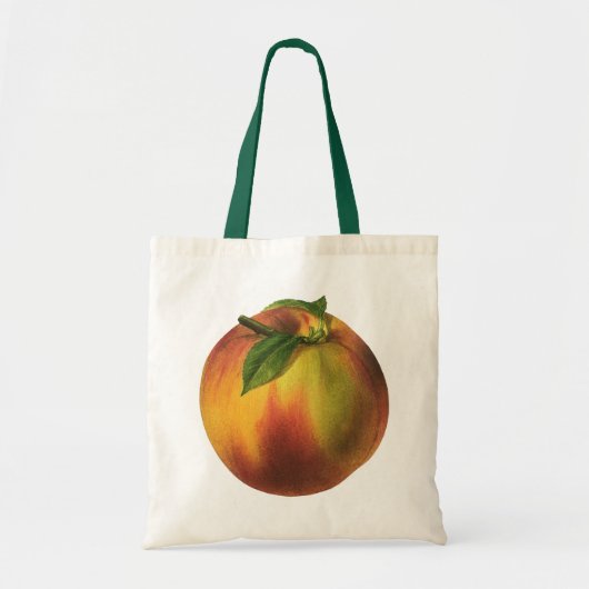 ヴィンテージ果実熟オーガニック桃 トートバッグ (正面)