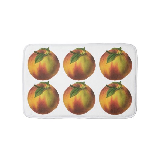 ヴィンテージ果実熟オーガニック桃 バスマット (正面)