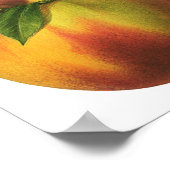 ヴィンテージ果実熟オーガニック桃 ポスター (角)