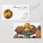 ヴィンテージ果実熟オーガニック桃 名刺 (正面/裏面)