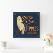 ヴィンテージ果実箱ラベル  スクエア壁時計 (ホーム)