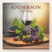 ヴィンテージ果実酒 ガラスコースター (正面)