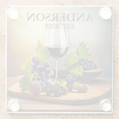 ヴィンテージ果実酒 ガラスコースター (裏面)