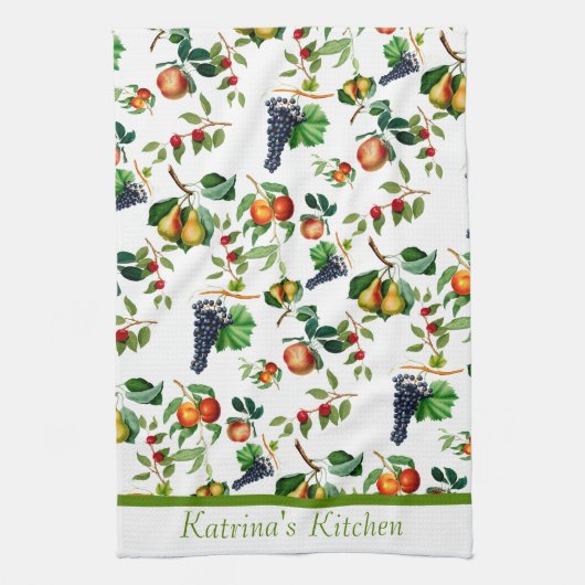 ヴィンテージ果実 キッチンタオル (縦)