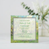 ヴィンテージ果樹園の花ブライダルシャワー 招待状 (スタンド正面)