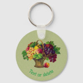 ヴィンテージ果物入パーソナライズされたれ キーホルダー (裏面)