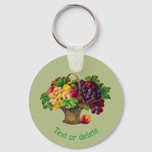 ヴィンテージ果物入パーソナライズされたれ キーホルダー (裏面)