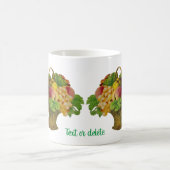 ヴィンテージ果物入パーソナライズされたれ コーヒーマグカップ (中央)