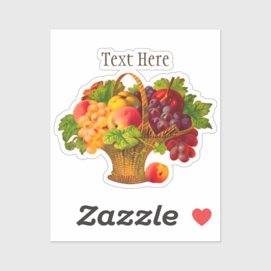 ヴィンテージ果物入パーソナライズされたれ シール (シート)