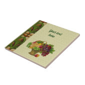 ヴィンテージ果物入パーソナライズされたれ タイル (側面)