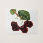 ヴィンテージ果物食品、木から熟したさくらんぼ ジグソーパズル (横)