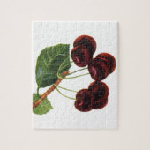 ヴィンテージ果物食品、木から熟したさくらんぼ ジグソーパズル (縦)