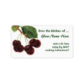 ヴィンテージ果物食品、木から熟したさくらんぼ ラベル (正面)