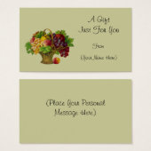 ヴィンテージ果籠パーソナライズされたギフトカードラベル (正面&裏面)