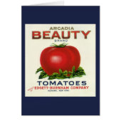 ヴィンテージ果輪状ラベル、アルカディア美しいトマト (正面)