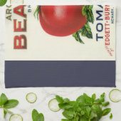 ヴィンテージ果輪状ラベル、アルカディア美しいトマト キッチンタオル (折り畳み)