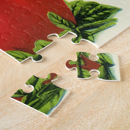 ヴィンテージ果輪状ラベル、アルカディア美しいトマト ジグソーパズル (側面)