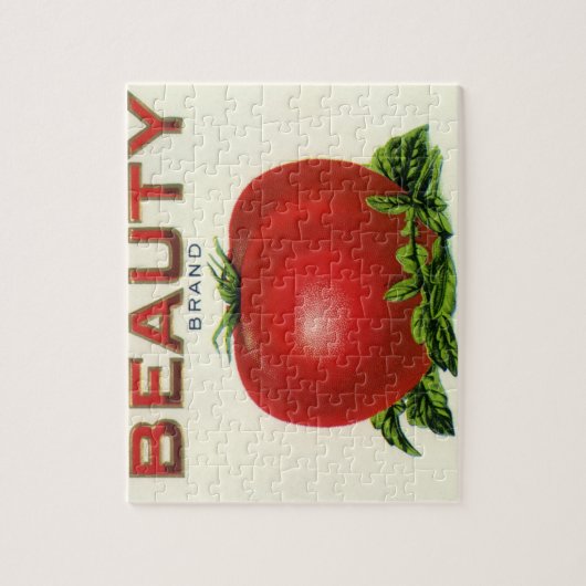 ヴィンテージ果輪状ラベル、アルカディア美しいトマト ジグソーパズル (縦)