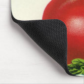 ヴィンテージ果輪状ラベル、アルカディア美しいトマト マウスパッド (コーナー)