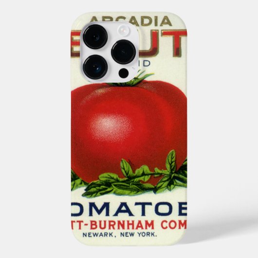 ヴィンテージ果輪状ラベル、アルカディア美しいトマト Case-Mate iPhoneケース (裏面)
