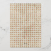 ヴィンテージ枠とタイル 箔招待状 (裏面)