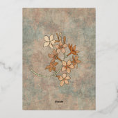 ヴィンテージ枠と水絹2 箔招待状 (裏面)