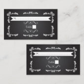 ヴィンテージ枠結婚座席表 プレイスカード (正面/裏面)