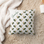 ヴィンテージ柄名前をカスタムする装飾用クッション クッション (ブランケット)