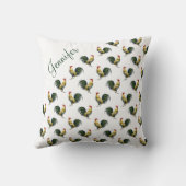 ヴィンテージ柄名前をカスタムする装飾用クッション クッション (裏面)