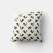 ヴィンテージ柄名前をカスタムする装飾用クッション クッション (正面)