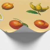 ヴィンテージ柑橘系植物包装紙 ラッピングペーパー (角)
