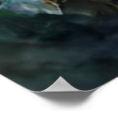 ヴィンテージ柔らかい白とピンクのバラ絵を描ス ポスター (角)