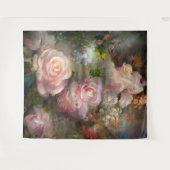 ヴィンテージ柔ら絵を描かなピンクのバラ タペストリー (正面(横))