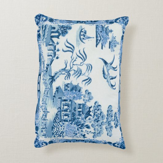 ヴィンテージ柳アクセント枕 アクセントクッション (裏面(縦))