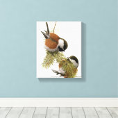 ヴィンテージ栗《鳥》アメリカゴガラ キャンバスプリント (インサイチュ (ウッドフロア))