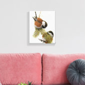 ヴィンテージ栗《鳥》アメリカゴガラ キャンバスプリント (インサイチュ (リビング))