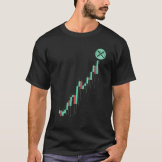 ヴィンテージ株価チャートリプルXRPコインを月に Tシャツ