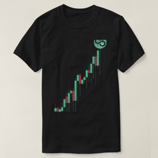 ヴィンテージ株価チャート多角形Matic Coin Trading Cry Tシャツ (デザイン正面)