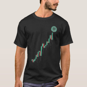 ヴィンテージ株価チャートAlgorand ALGO Coin To The Moon Tシャツ