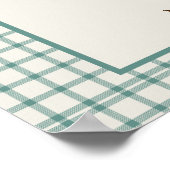 ヴィンテージ格子縞の少年服赤ちゃんシャワー歓迎 ポスター (角)