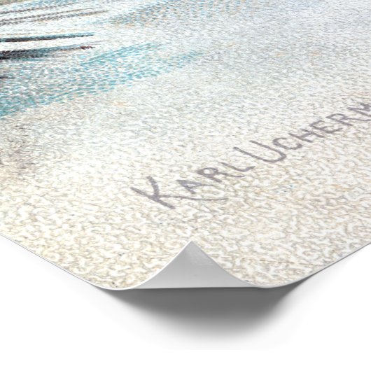 ヴィンテージ格言とヤギのクリスマス ポスター (角)