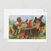 ヴィンテージ格言とリス葉書 ポストカード (正面/裏面)