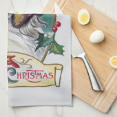 ヴィンテージ格言クリスマス キッチンタオル (四つ折り)