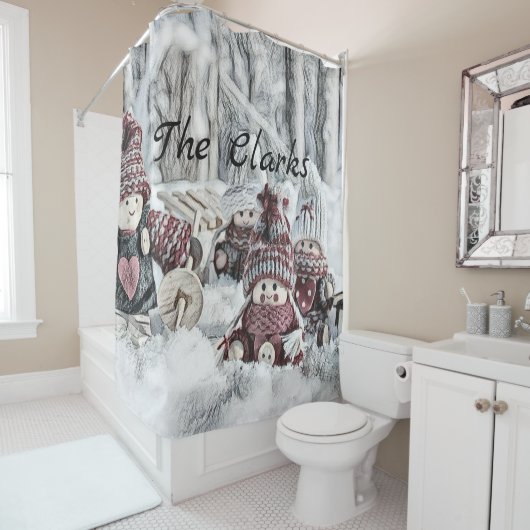 ヴィンテージ格言スケッチ シャワーカーテン (インサイチュ)