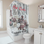 ヴィンテージ格言スケッチ シャワーカーテン (インサイチュ)