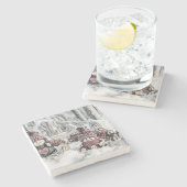 ヴィンテージ格言スケッチ ストーンコースター (横)