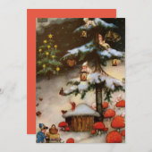 ヴィンテージ格言ピクシーの木のキノコ シーズンカード (正面/裏面)