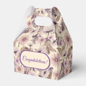 ヴィンテージ桃とピンクの野花 フェイバーボックス (正面サイド)